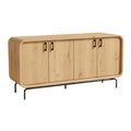 **Buffet en bois avec pieds en métal et design contemporain**