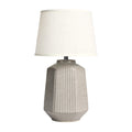 **Lampe de table en céramique avec abat-jour en lin**
